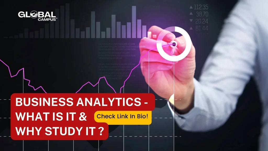 A human hand making a Line Graph explaining what is business analytics & why study business analytics.