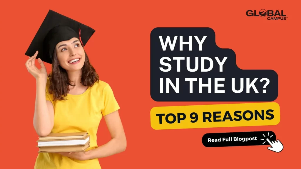 A girl with a graduation hat thinking of why study in the UK.